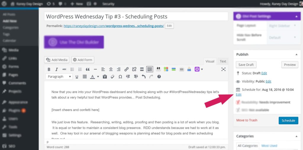 How to Publish Posts WordPress Wednesday How to Publish Posts