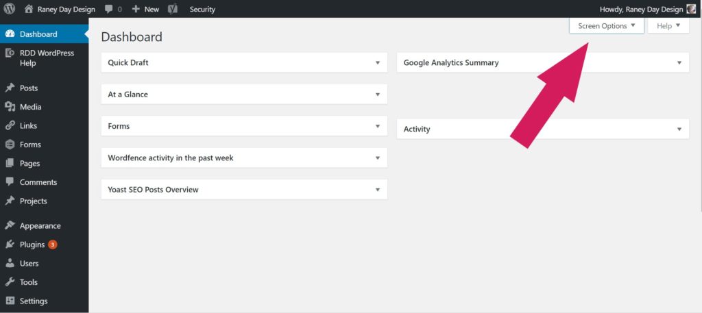WordPress Wednesday Tip #8 – Using Screen Options WordPress Wednesday #8 - Using Screen Options