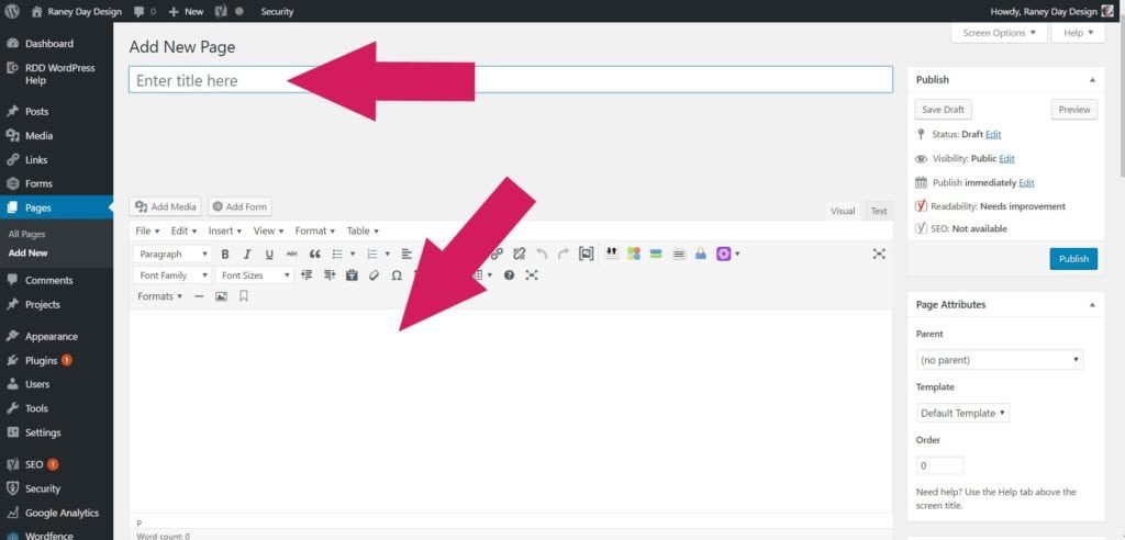 WordPress Wednesday Tip #9 - How To Add A Page