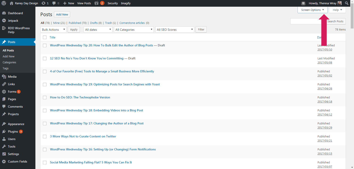 how to change the author of several posts in wordpress