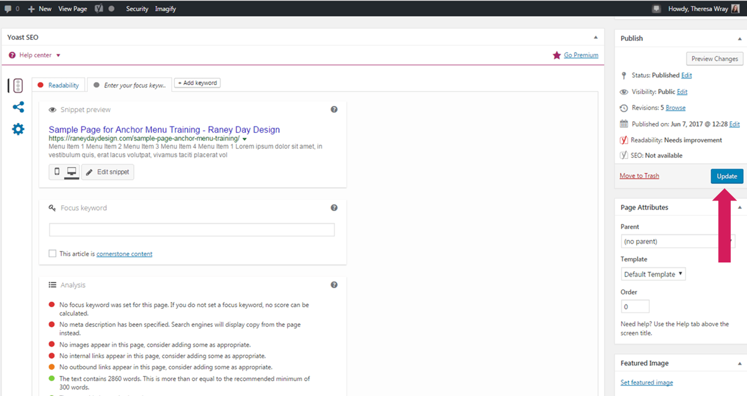 WordPress Wednesday Tip 22: Creating an Anchored Menu in Divi