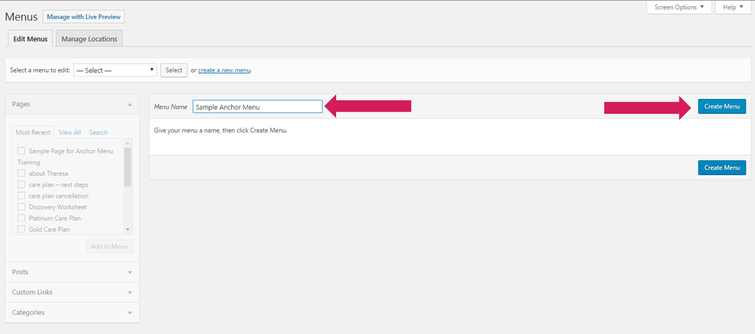 Wordpress Tips adding a fixed menu