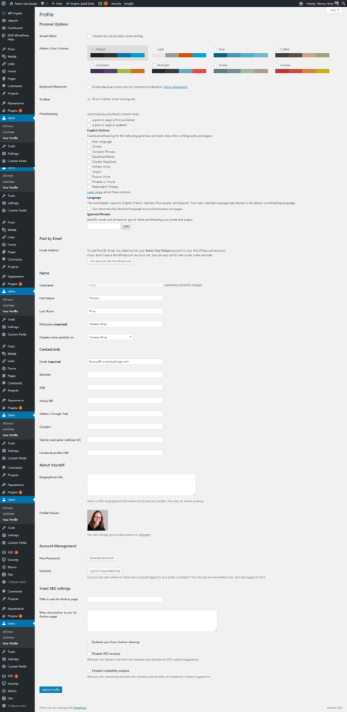 How to Update Your User Profile in WordPress How to Update Your User Profile in WordPress