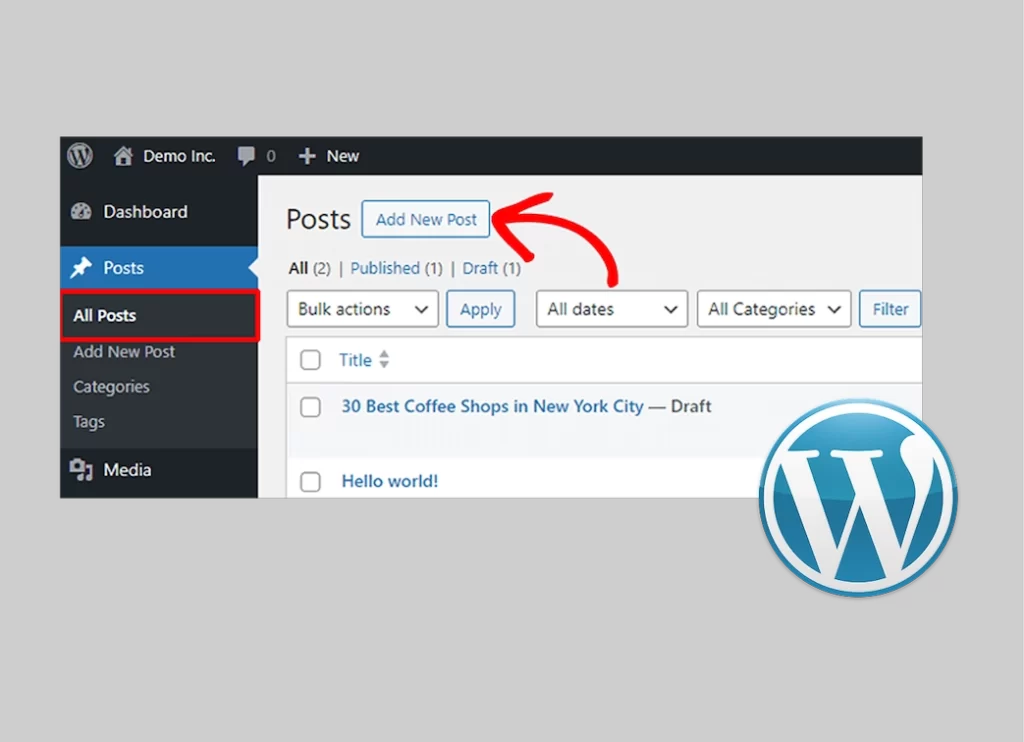 Creating A New Post Using Gutenberg
